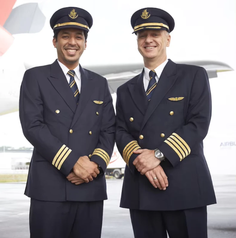 Black Double-Breasted Men's Pilot Uniform Manufacturer