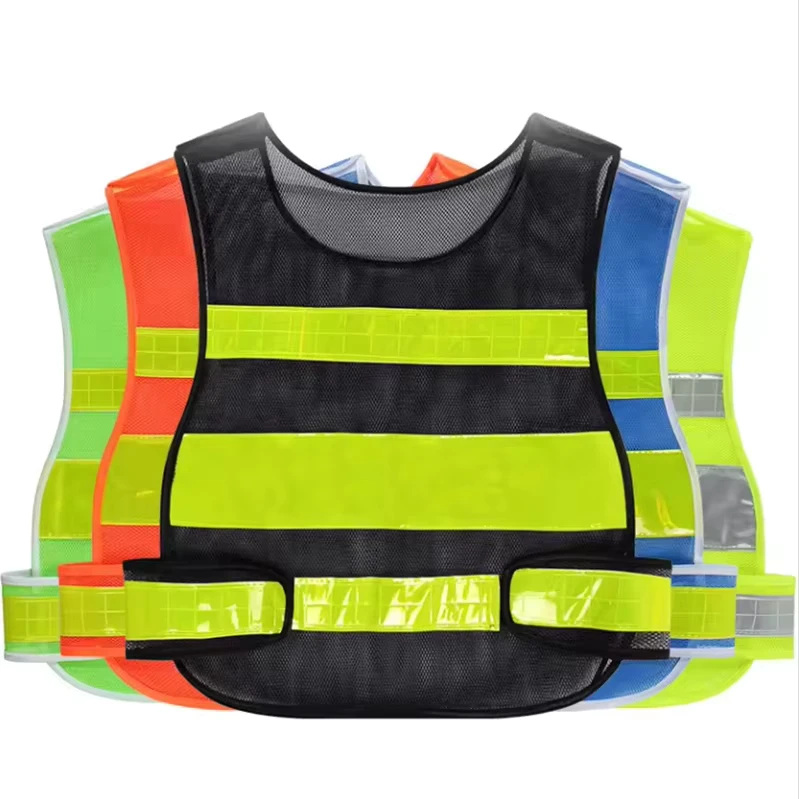 Black Duty Guard Security Guard Reflective Safety Suit Reflective Vest Adjustable Reflective Vest