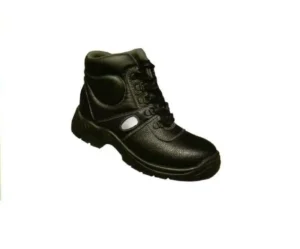 Black Genuine Leather Safety Shoes