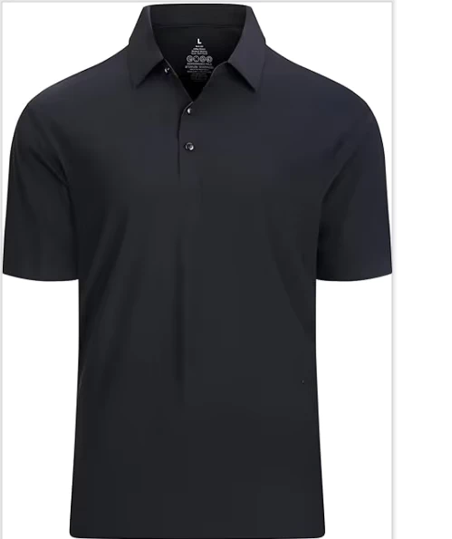 Black-Mens-Polo-Shirt-Business-Knit-Threaded-Collar-Breathable-Polo-T-Shirt-Guangzhou