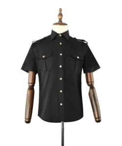 Black Security Guard Dress Shirt Uniform