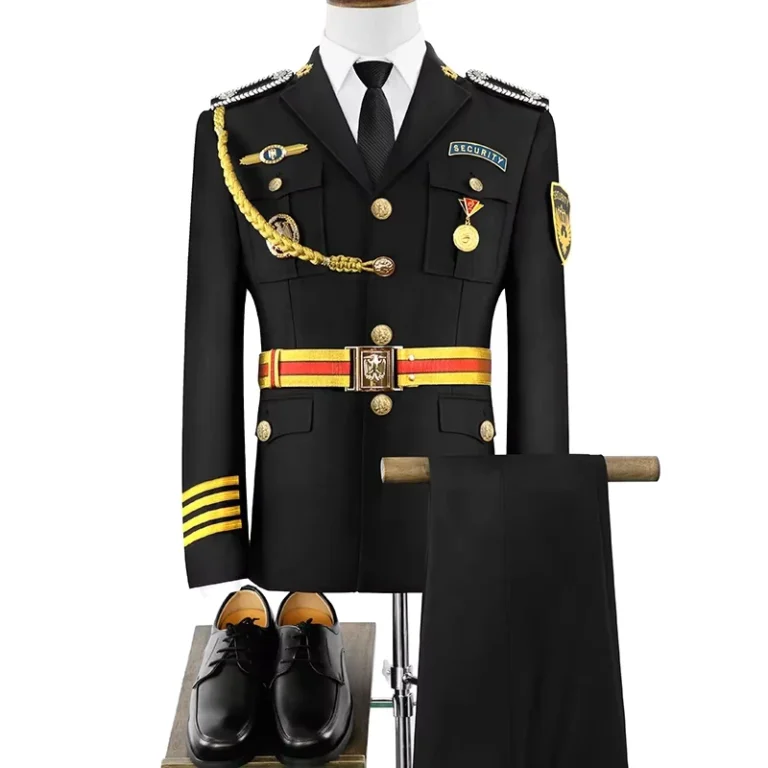 Black-Security-Guard-Officer-Jacket-with-Belt