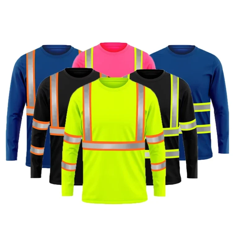Black-and-Orange-Reflective-Safety-Traffic-T-Shirt-Construction-Hi-Vis-Work-Shirts-With-Pocket-T-shirts