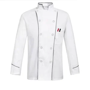 Black and White Chef Jacket Kitchen Uniform for Waiters and Waitresses