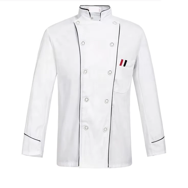 Black-and-White-Chef-Jacket-Kitchen-Uniform-for-Waiters-and-Waitresses