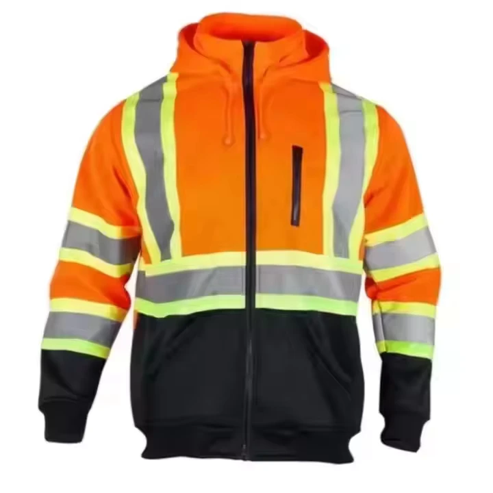 Blue Black Long Sleeve Reflective Safety T Shirt Quick Dry Hi Vis Polo Shirts for Work Traffic Construction Reflective Work