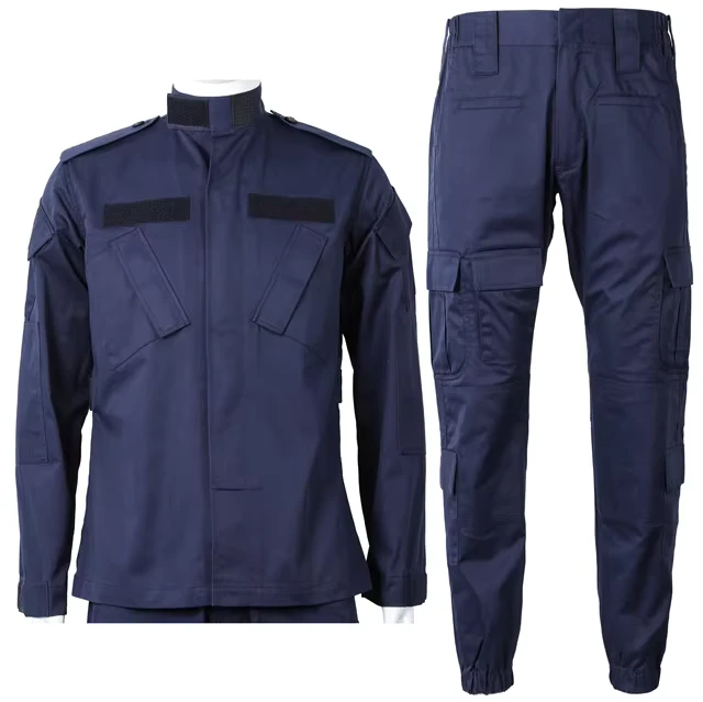 Blue Camouflage Security Guard Uniform