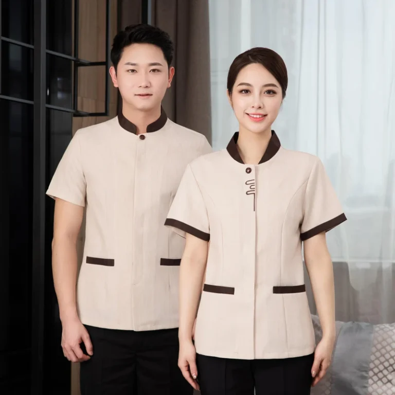 Blue-Gray-Housekeeping-Staff-Uniform-Hotel-Cleaner-Housemaid-Uniform