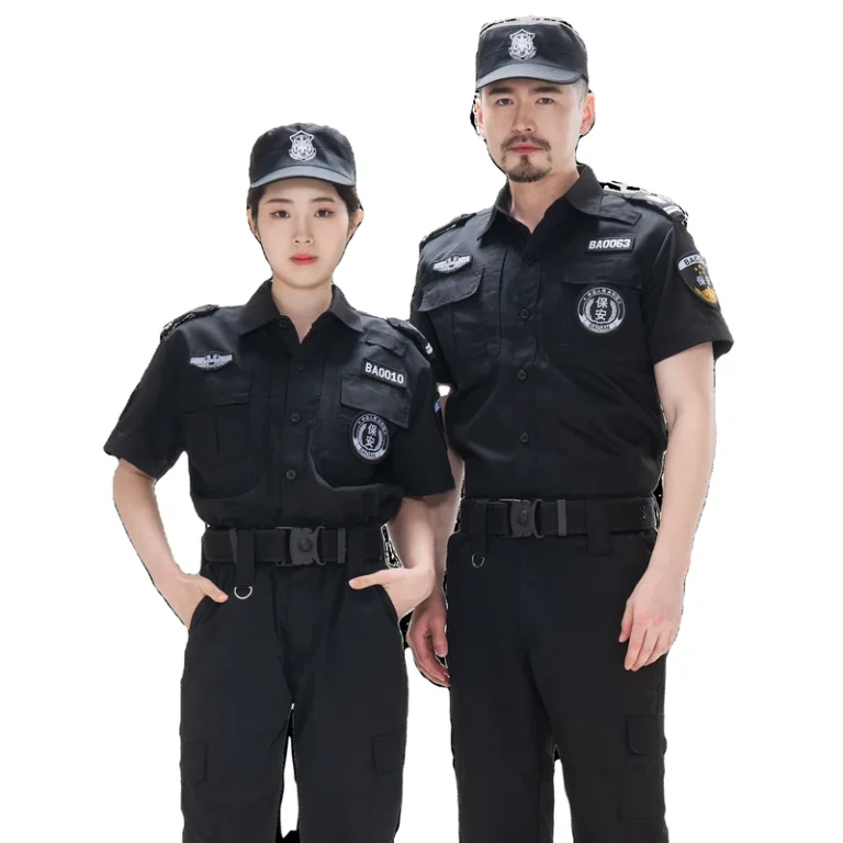 Blue-Gray-White-Bank-National-Airport-Tactical-Short-Sleeve-Polo-Shirt-Security-Guard-Uniform