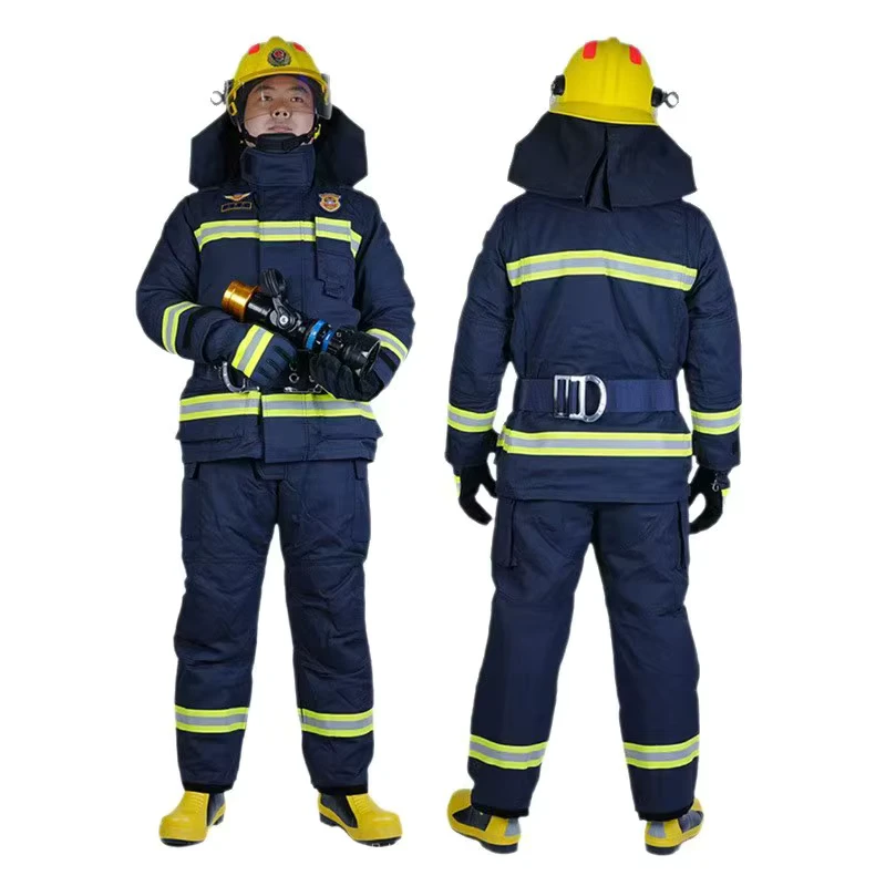 Blue Green Reflective Multi-Layer Firefighter Uniform