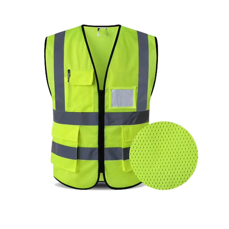 Blue Red Orange Safety Work Vest with Reflective Strips for Construction Cycling Motorcycle