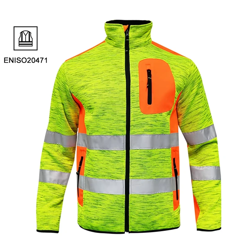 Bodkin Knitted Sportswear Reflective Yellow Coat Hi Vis Clothing Jacket