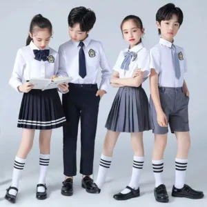 Boys Girls Long Sleeve Short Sleeve Primary School Uniform