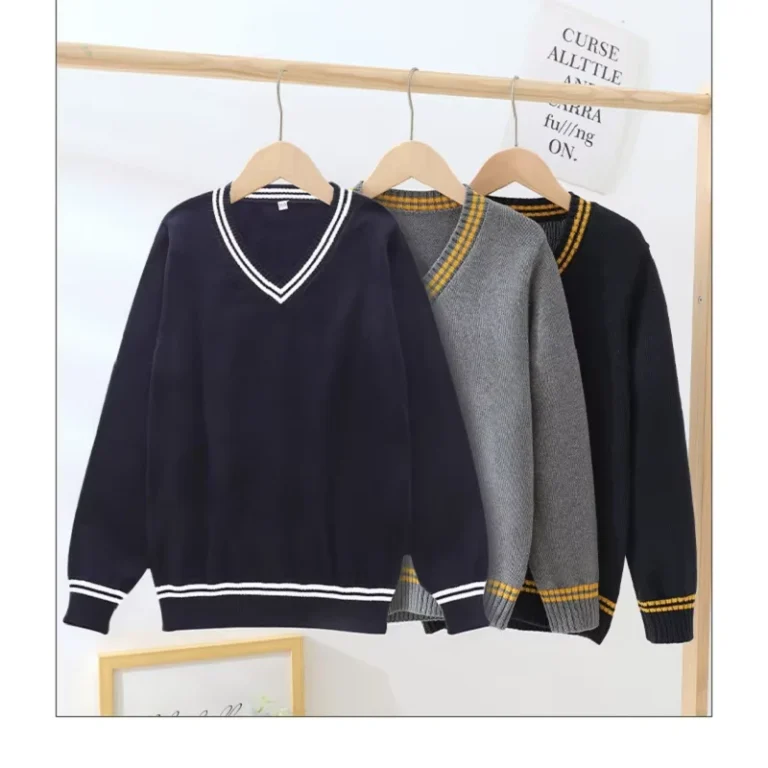 Boys-V-Neck-Long-Sleeve-Knitted-School-Uniform-Sweater