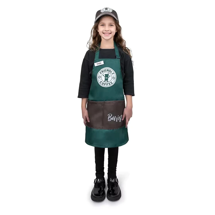 Boys' and Girls' Polyester Restaurant Barista Workwear Apron