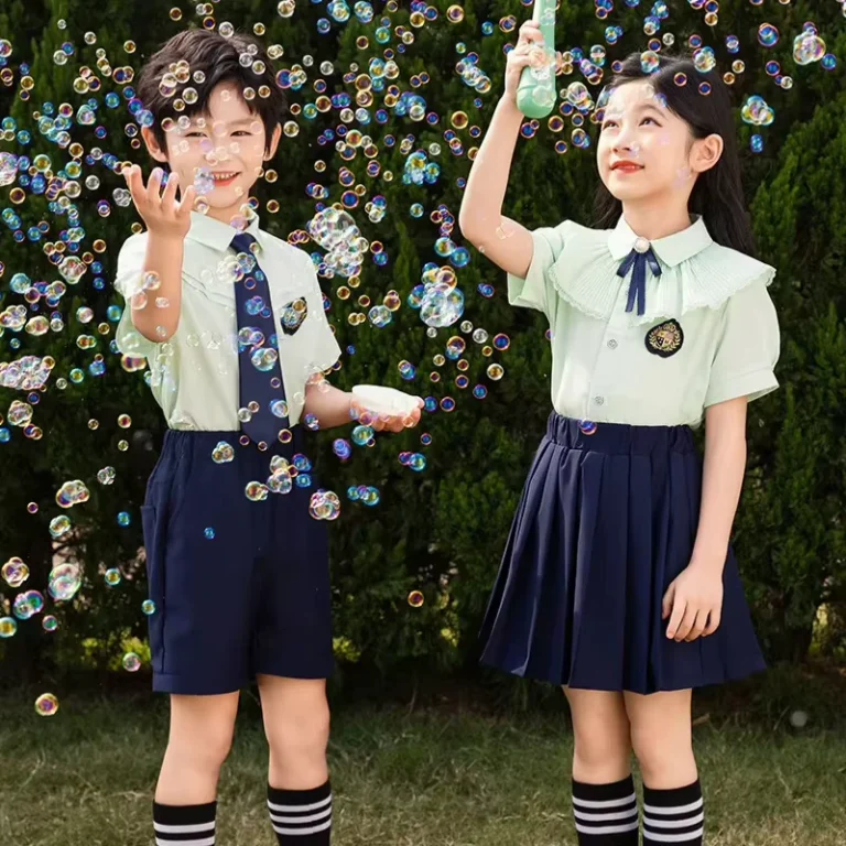 Boys-and-Girls-School-Uniform-Set-for-Kindergarten-Polo-Tops-Shorts-and-Skirts