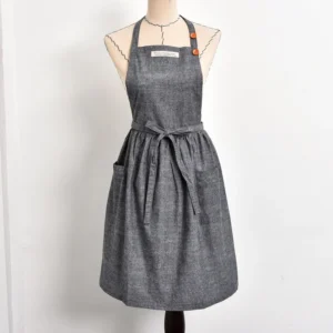 Brand New Hot Sales Women Cooking Chef Kitchen Home Restaurant Bib Aprons With Pocket Gift Fashion Women Adjustable Linen Apron