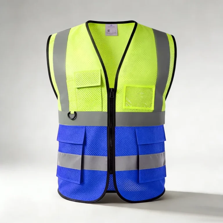 Breathable-120gsm-Knitted-High-Visibility-Safety-Vest-with-Reflective-Strips-and-Wash-Resistant-Labels