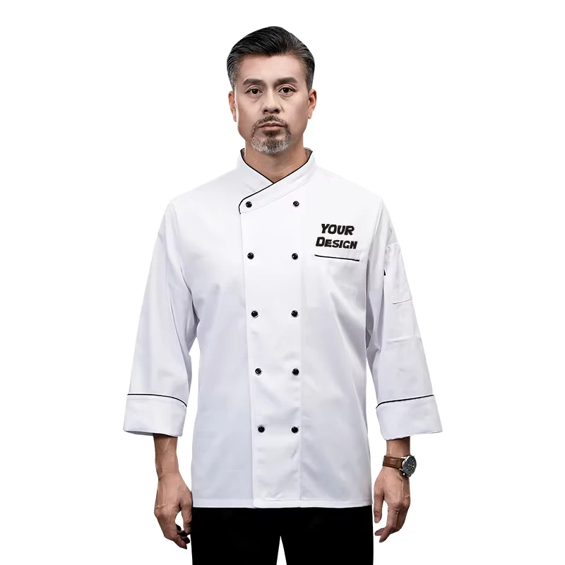 Breathable Chef Coat Jacket Uniform for Men and Women