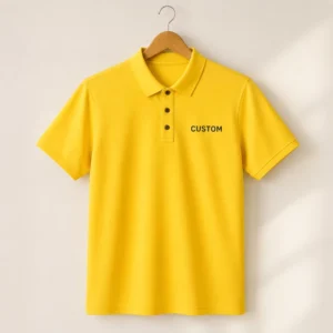 Breathable Cotton Blank Polo Shirt Custom Logo Solid Color Short-Sleeve Corporate Work Uniform