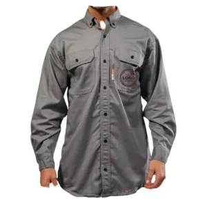 Breathable Cotton Blend Work Shirt Lightweight Stretchy Long Sleeve Casual Work Men’s Shirt Premium Heavy Duty Uniforms