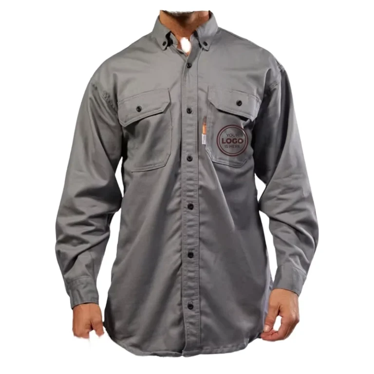 Breathable-Cotton-Blend-Work-Shirt-Lightweight-Stretchy-Long-Sleeve-Casual-Work-Mens-Shirt-Premium-Heavy-Duty-Uniforms