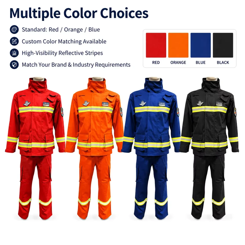 Breathable Fireproof Firefighters Fire Protective Clothing Durable Firefighter Suits Fireman Workwear Set for Industrial Safety