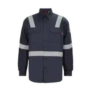 Breathable Flame Resistant Cotton Shirt NFPA 2112 for Men Lightweight Fireproof Workwear