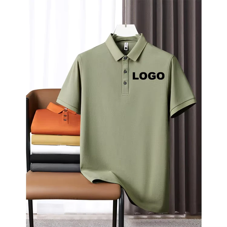Breathable Ice Cotton Men's Short-Sleeve Polo Shirt