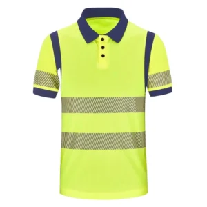 Breathable Jersey Reflective Work Wear Tee Shirt Mining Construction Cleaner Travel Hiking Safety Quick Dry Hi Vis Polo Shirts
