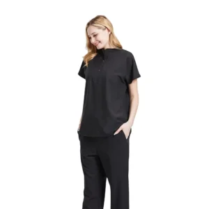 Breathable Jogger Scrub Uniform, Polyester Rayon Spandex, Hospital Staff Uniform