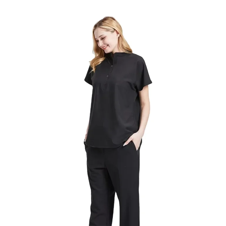 Breathable-Jogger-Scrub-Uniform-Polyester-Rayon-Spandex-Hospital-Staff-Uniform