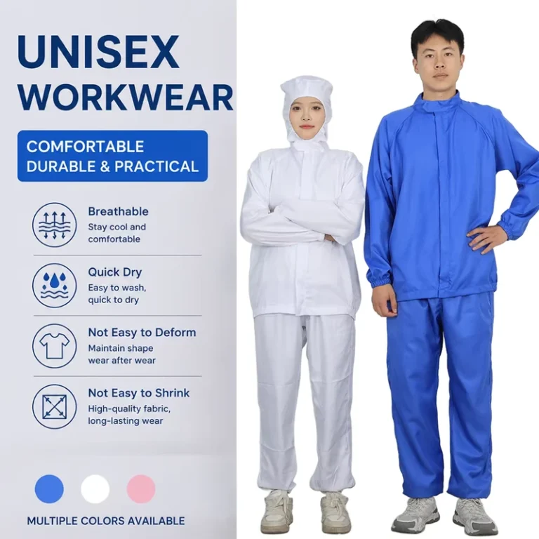 Breathable-Long-Sleeve-Unisex-Food-Industry-Work-Uniform