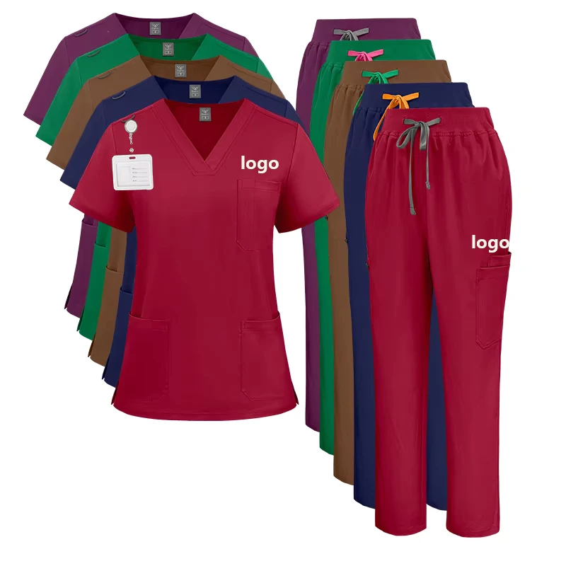 Breathable Medical Wear Unisex for Retail Factory Factory Direct for Pharmacy Custom Logo Bulk Supply Hospital Scrubs Sets