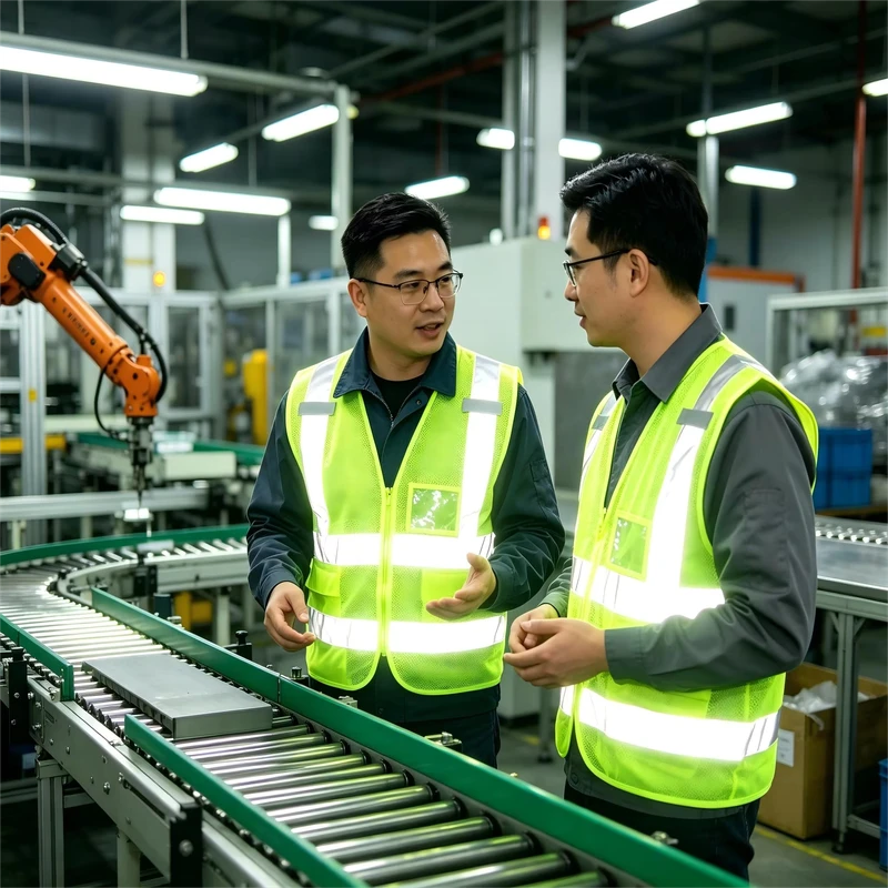 Breathable Mesh Hi-Vis Reflective Traffic Safety Vest for Factory Workshop