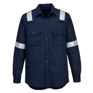 Breathable NFPA 2112 NFPA 70E FR Casual 100% Cotton Pocket Construction Welding Light Weight Safety Protective ODM Work Shirt