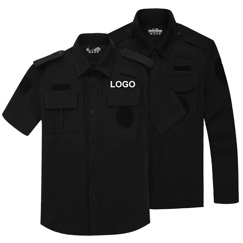 Breathable Nylon Spandex Summer Quick-Dry Multi-Pocket Security Guard Training Suit Set