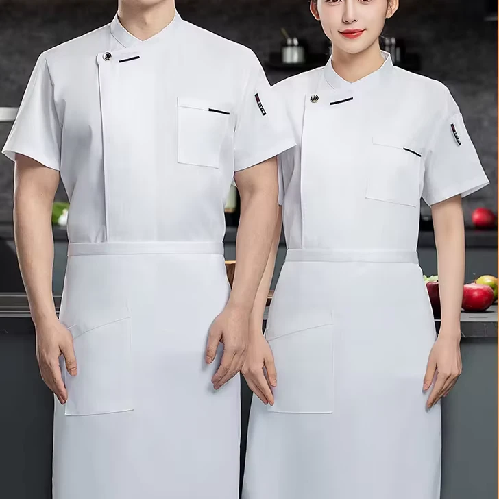 Breathable Polyester Chef Uniforms ODM Customized Restaurant Bar Workwear for Culinary Kitchen Staff