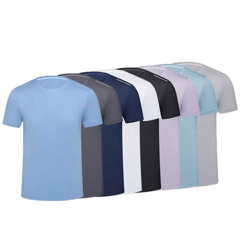 Breathable Quick Dry Crew Neck Polo T-Shirt Summer Short Sleeve Workwear