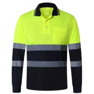 Breathable Quick Dry Long Sleeve T Shirt Road Traffic Safety Reflective Workwear Customizable Logo Color Style