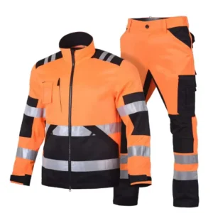 Breathable Quick Drying Wear Resistant Hi Vis Reflective Emergency Standby Work Suit Fire Rescue Work Uniform