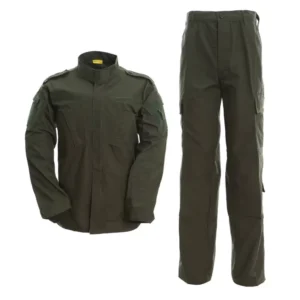 Breathable Ripstop Olive Green Security Tactical Uniform Set with Multiple Pockets