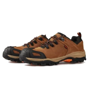 Breathable Suede Safety Shoes with 200J Toe Protection, Puncture Resistance, and 6KV Insulation