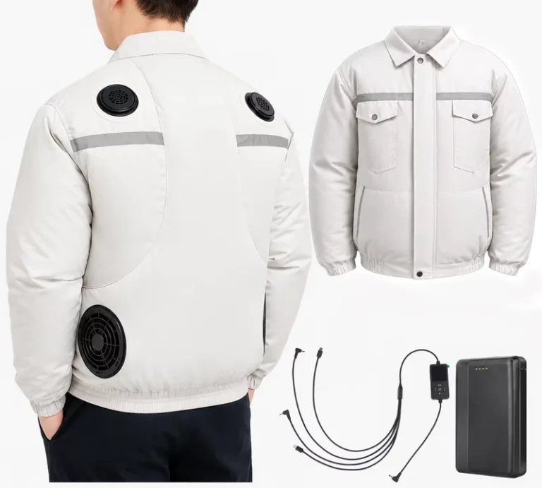 Built-in-Cooling-Fan-Long-Sleeve-Cooling-Jacket-Polyester-Breathable-Heat-Resistant-Summer-Construction-Work-Wear