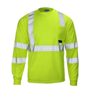 Bulk climacool 100% Cotton Long Short Sleeve Hi Vis Workwear Construction Reflective Safety t Shirts with Segmented Tape