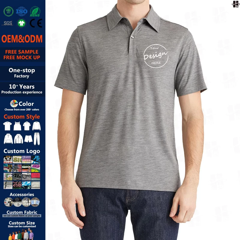 Business Work Man Short Sleeve Button Polo T Shirts Cotton Jersey Polo Shirt Neck Men Golf Polo Shirts Custom Logo