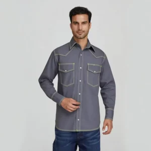 Button Down Flame Resistant Work Shirt FRC Clothing Arc Raring Fireproof Garment