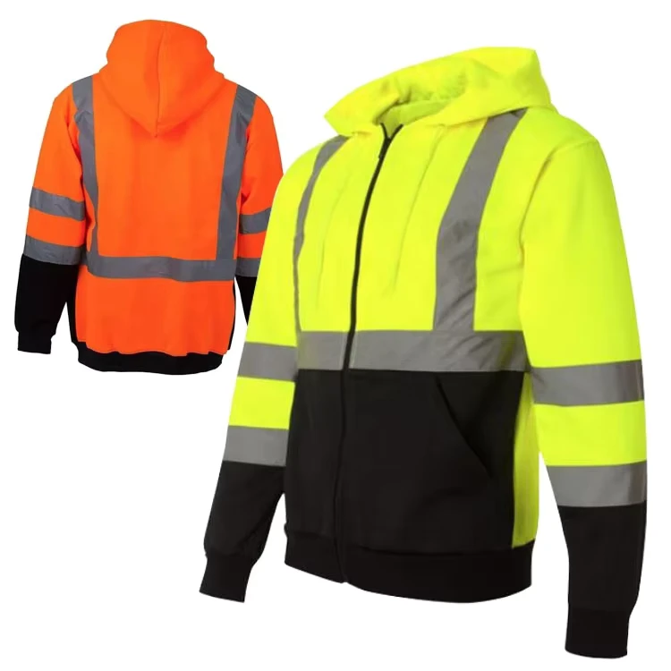 C-High-Visibility-Hoodie-with-Pockets-Reflective-Work-Clothes-Reflective-Sweaters