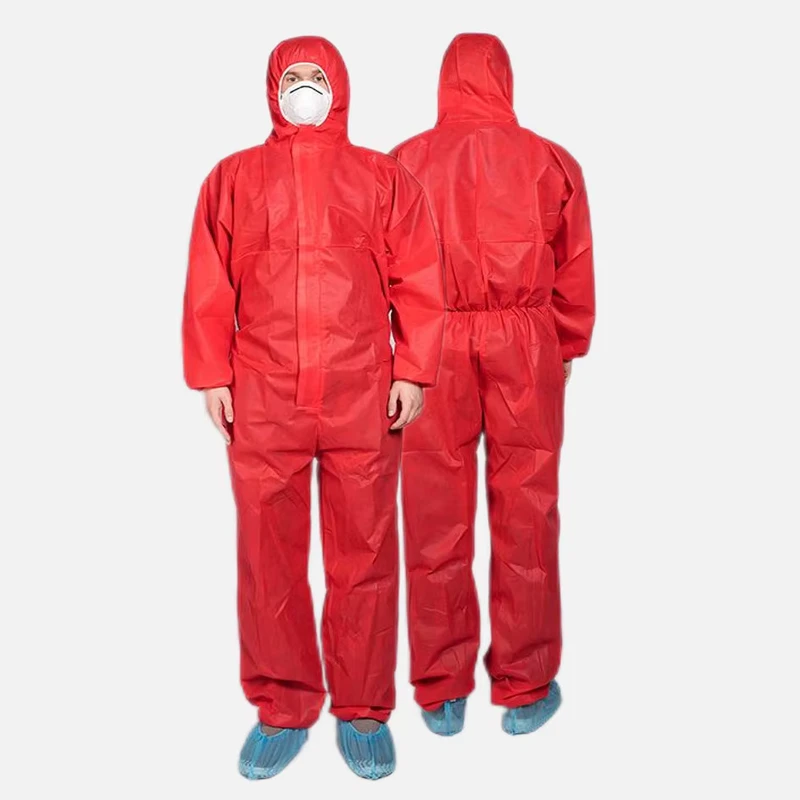 C300 Type 5 6 SMS FR Disposable Protective Coverall for General Protection Red