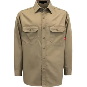 CAT2 Fire Retardant Woven FR Shirts 6.5OZ Cotton Threads Adjustable Cuffs Arc Flash Safety Uniform Solid Printed Plaid Model